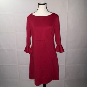 MLK Women’s Red Bell Sleeve Dress Size Medium